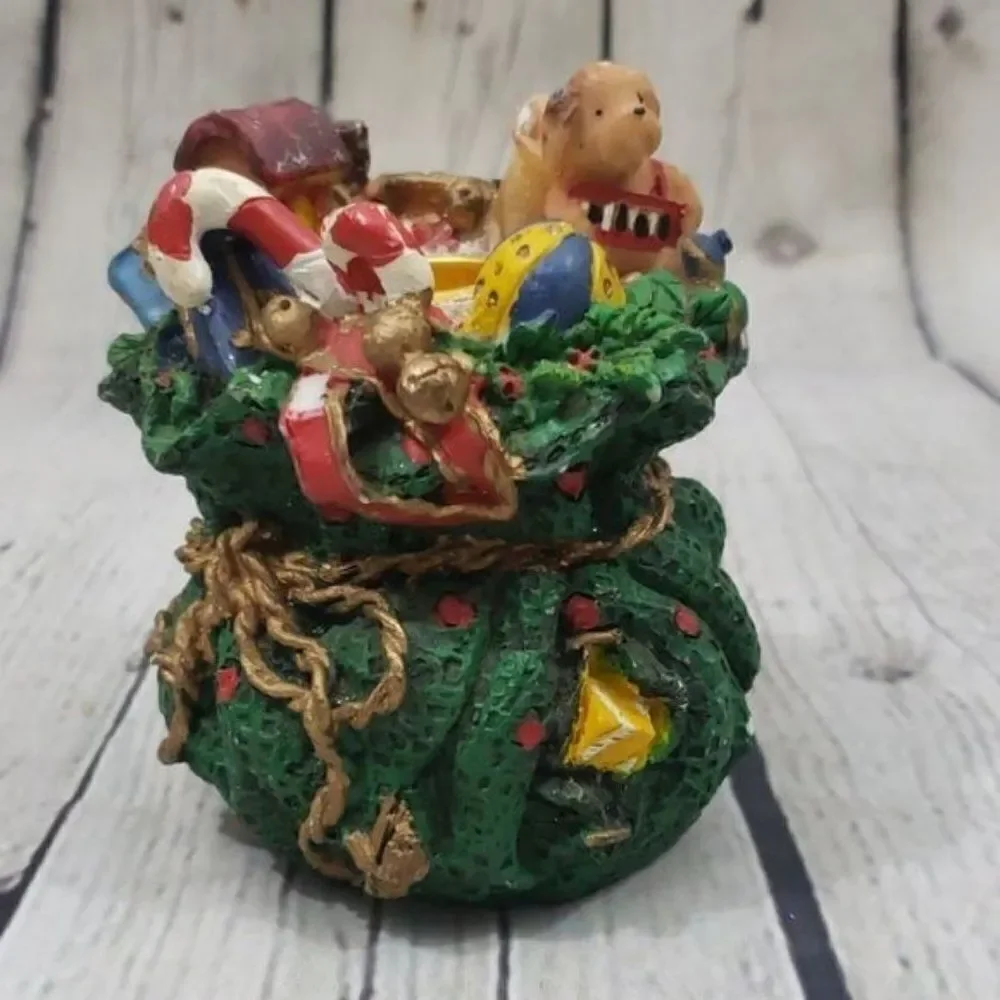 Santa's Toys Christmas Tapered Candle Holder